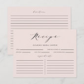 Postale Carte de recette de Fête des mariées de script min (Devant / Derrière)