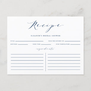 Postale Carte de recette de Fête des mariées de script min