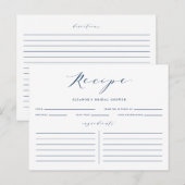 Postale Carte de recette de Fête des mariées de script min (Devant / Derrière)