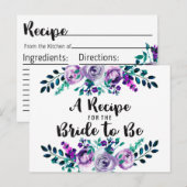 Postale Carte de recette de Fête des mariées florale à la  (Devant / Derrière)