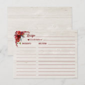 Postale Carte de recette de Fête des mariées Florale Boho  (Devant / Derrière)