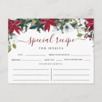 Carte de recette de Fête des mariées florale d'hiv