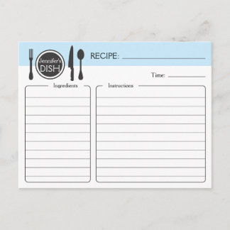 Postale Carte de recette de Fête des mariées personnalisée