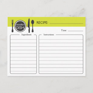 Postale Carte de recette de Fête des mariées personnalisée