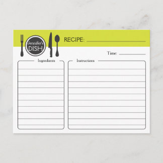 Postale Carte de recette de Fête des mariées personnalisée