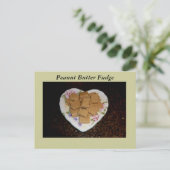 Postale Carte de recette de fudge au beurre d'arachide (Debout devant)