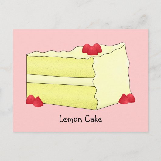 Postale Carte de recette de gâteau au citron (Devant)