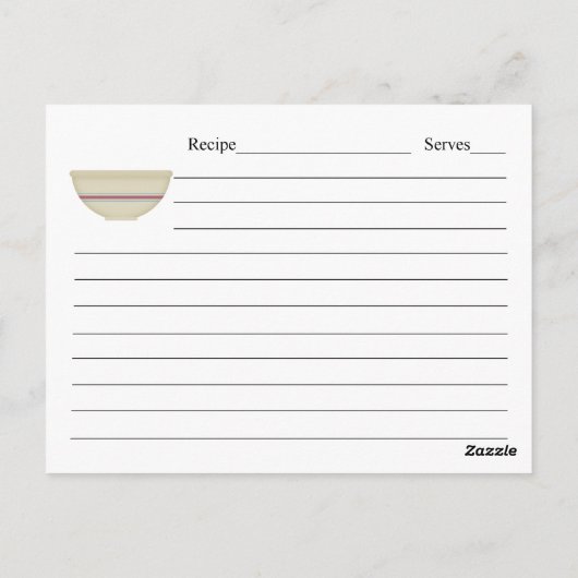 Postale Carte de recette de grand-mère (Dos)