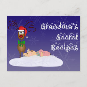 Postale Carte de recette de grand-mère de Noël