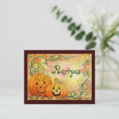 Postale Carte de recette de Jack O'Lanterns (Debout devant)