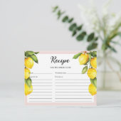 Postale Carte de recette de la douche nuptiale Citrus citr (Debout devant)