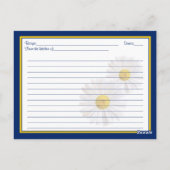 Postale Carte de recette de la Marine Shasta Daisy pour la (Dos)