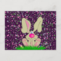 Carte de recette de lapin mignonne