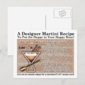 Postale Carte de recette de lapin Mousse de chocolat Marti (Devant / Derrière)
