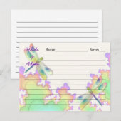 Postale Carte de recette de libellule (Devant / Derrière)