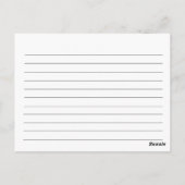 Postale Carte de recette de libellule (Dos)