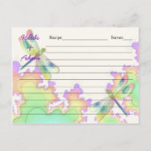 Postale Carte de recette de libellule (Devant)