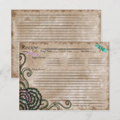 Postale Carte de recette de libellule (Devant / Derrière)