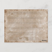 Postale Carte de recette de libellule (Dos)