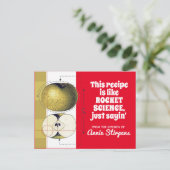 Postale Carte de recette de livre de cuisine de cuisson de (Debout devant)