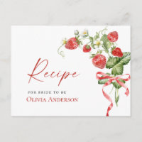 Carte de recette de mariage à l'aquarelle tendance
