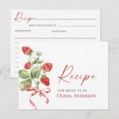 Postale Carte de recette de mariage à l'aquarelle tendance (Devant / Derrière)