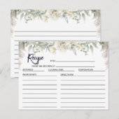 Postale Carte de recette de mariage bohème florale blanche (Devant / Derrière)