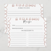 Postale Carte de recette de mariage coeur (Devant / Derrière)