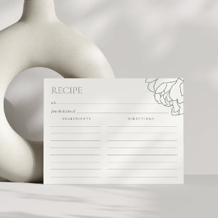 Postale Carte de recette de mariage de jardin de pivoine S