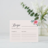 Postale Carte de recette de mariage élégante à l'aquarelle (Debout devant)