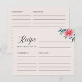 Postale Carte de recette de mariage élégante à l'aquarelle (Devant / Derrière)