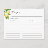 Postale Carte de recette de mariage Main Squeeze Lemon (Devant)
