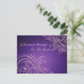 Postale Carte de recette de mariage rose baroque exquise (Debout devant)