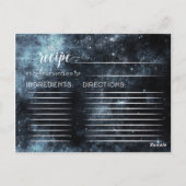 Postale Carte de recette de mariée céleste de couleur aqua (Dos)