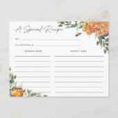 Postale Carte de recette de miel de fleur d'oranger (Devant)