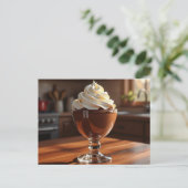 Postale Carte de recette de mousse au chocolat (Debout devant)