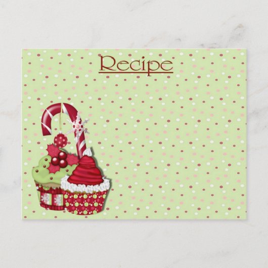 Postale Carte de recette de Noël (Devant)