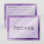 Postale Carte de recette de nuances de pourpre (Devant / Derrière)