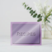 Postale Carte de recette de nuances de pourpre (Debout devant)