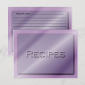 Postale Carte de recette de nuances de pourpre (Devant / Derrière)