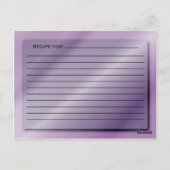 Postale Carte de recette de nuances de pourpre (Dos)