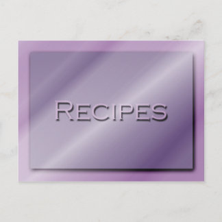 Postale Carte de recette de nuances de pourpre