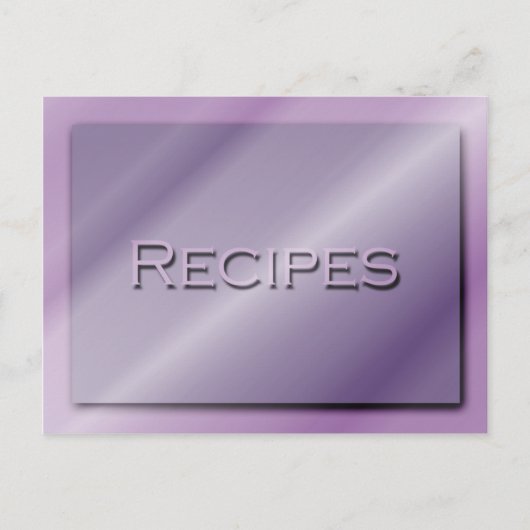 Postale Carte de recette de nuances de pourpre (Devant)