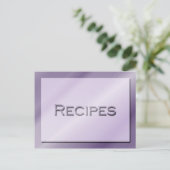 Postale Carte de recette de nuances de pourpre (Debout devant)