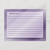 Postale Carte de recette de nuances de pourpre (Dos)