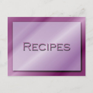Postale Carte de recette de nuances de pourpre