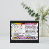 Postale Carte de recette de nuits en conserve (Debout devant)