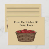 Postale Carte de recette de panier de boisseau Apple (Devant / Derrière)