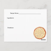 Postale Carte de recette de pizza aux oignons (Dos)