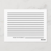 Postale Carte de recette de plateau de service Domed (Dos)